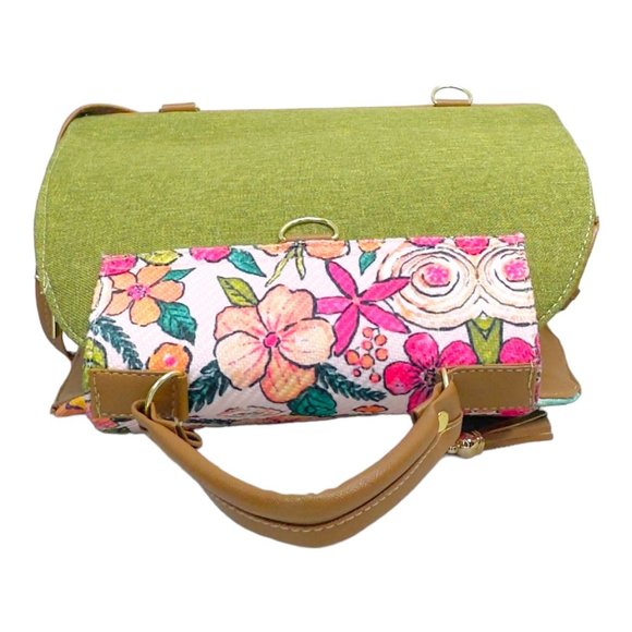 Artisan Made Frida Kahlo Canvas Faux Leather Tote Backpack From Coyoacan Mexico - Picture 12 of 14